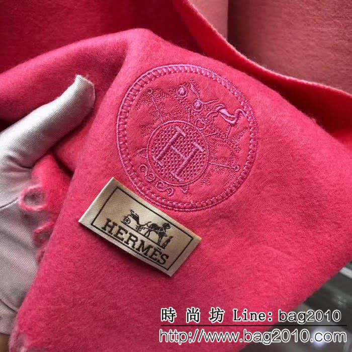 HERMES愛馬仕經典款羊絨圍巾 圍巾披肩兩用 LLWJ7789